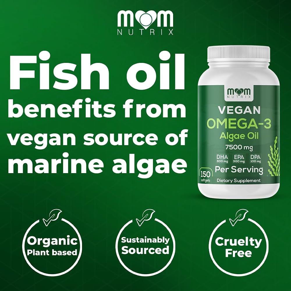 MOM NUTRIX Vegan Omega-3 Algae Oil DHA EPA - 150 Softgels - image 3