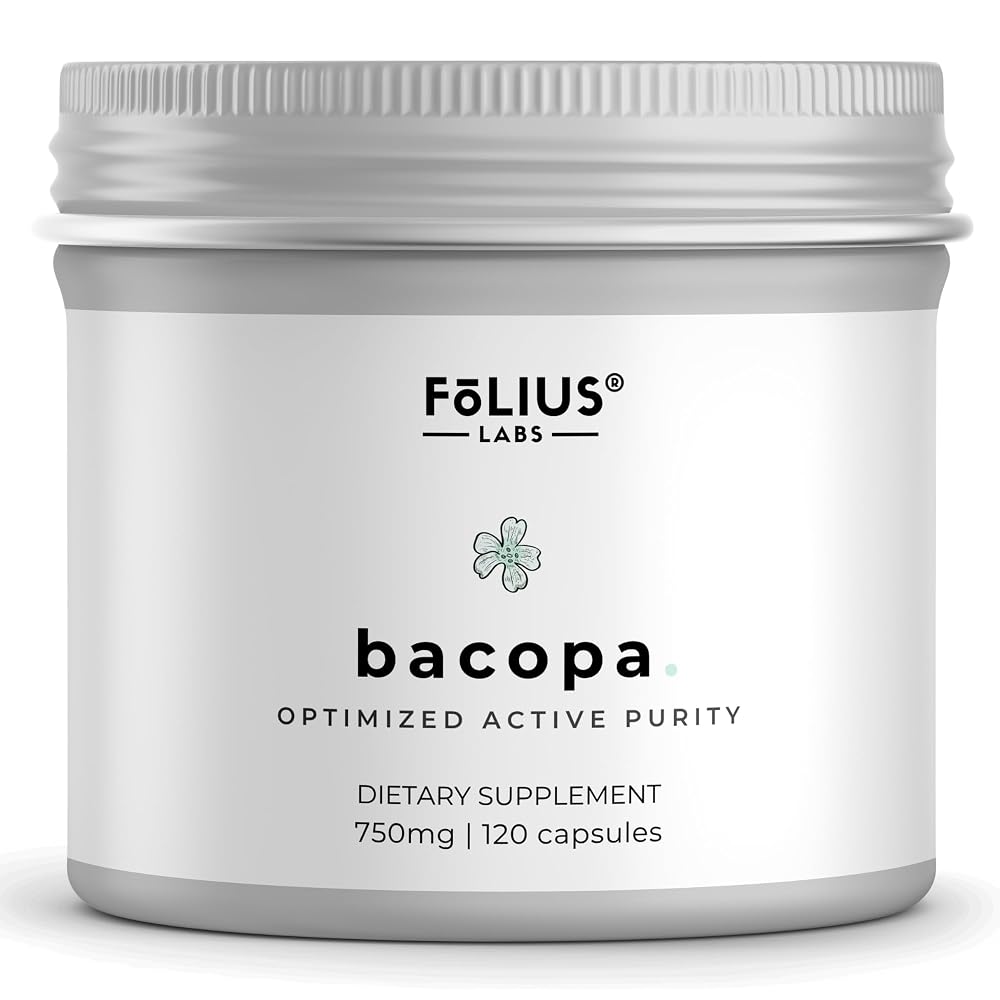 FOLIUS LABS Bacopa Monnieri 750mg Cognitive Support - 120 Capsules