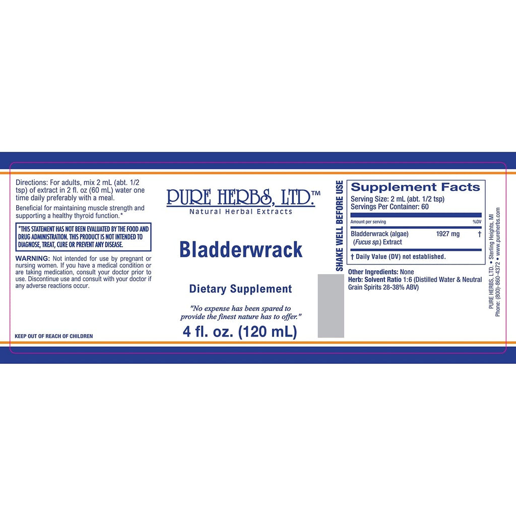 Pure Herbs Bladderwrack Liquid - 4 fl oz - image 3