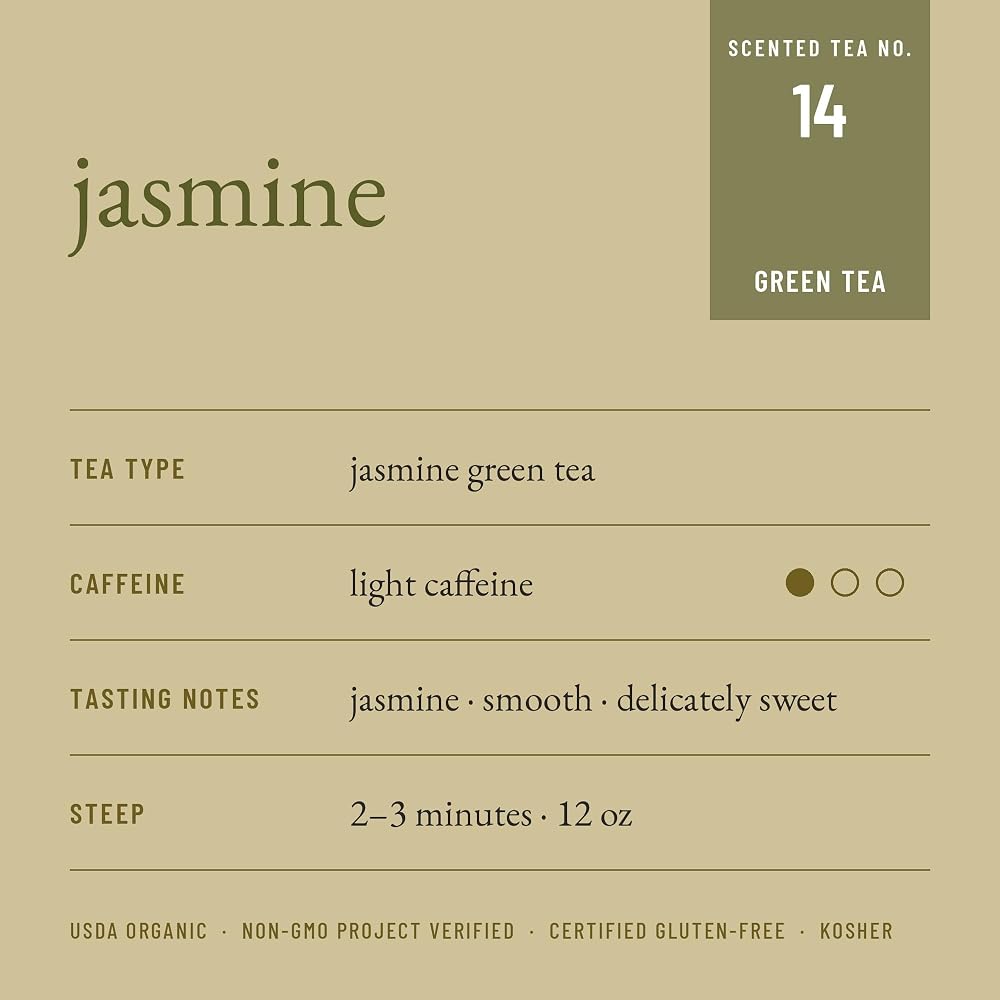 Paromi Organic Jasmine Green Tea - 15 Sachets - image 3