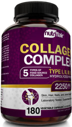 NutriFlair Multi Collagen Peptides 2250mg - 180 Capsules - image 5