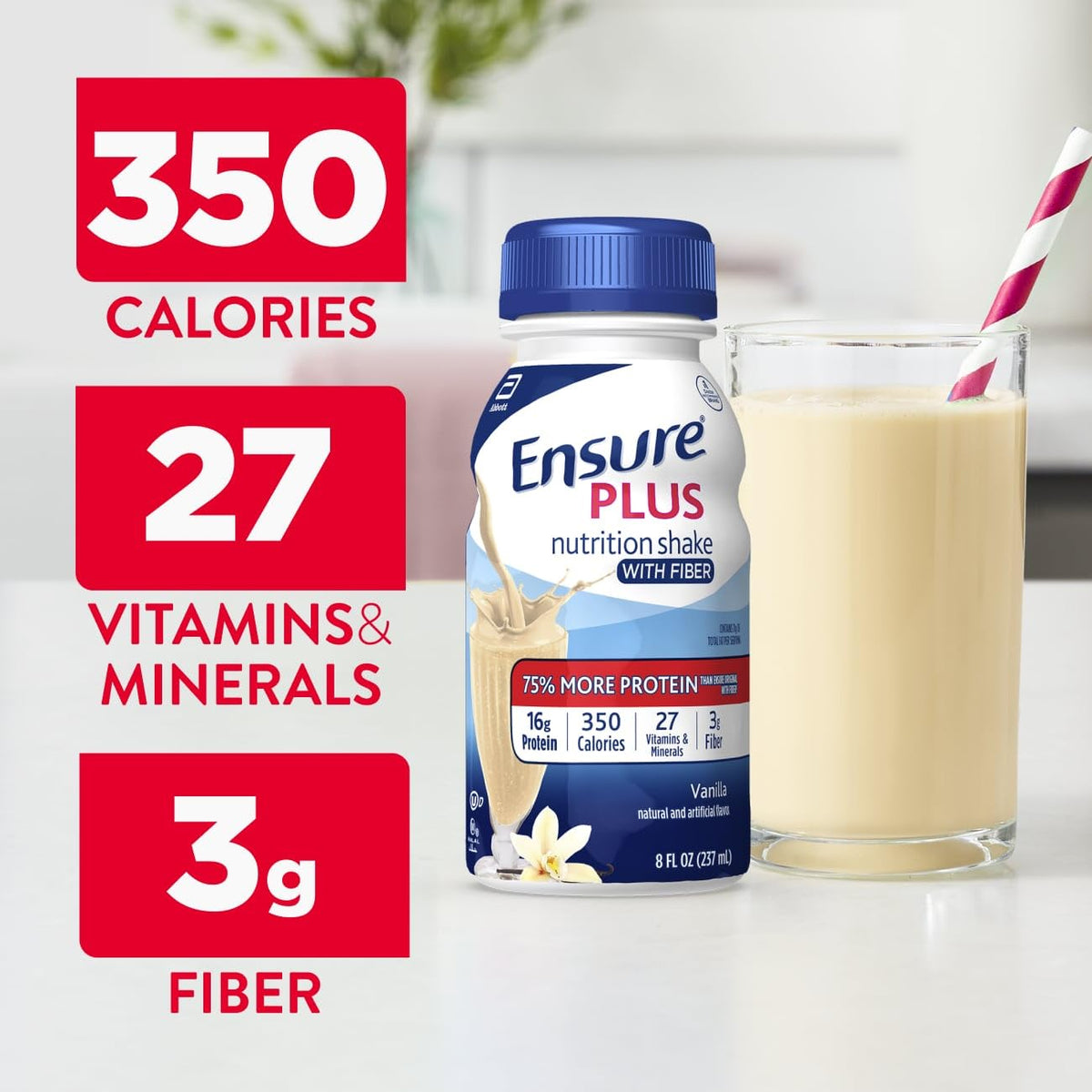 Ensure Plus Milk Chocolate Nutrition Shake With Fiber