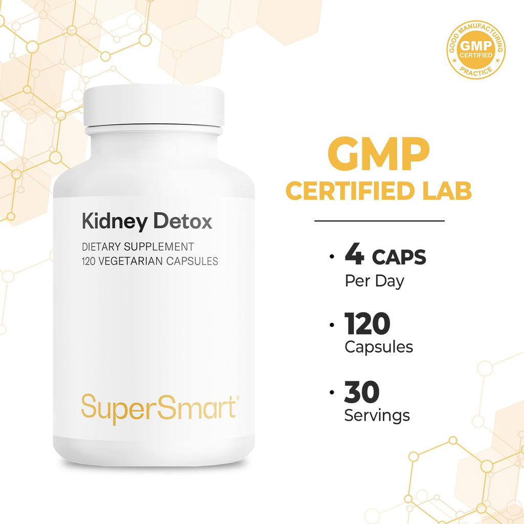 Supersmart Kidney Detox Formula with Chanca Piedra - 120 Vegetarian Capsules - image 5