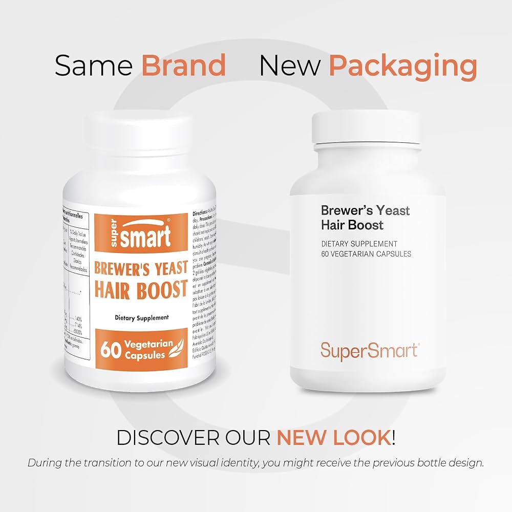 Supersmart Brewer's Yeast Hair Boost with Biotin & Zinc - 60 Vegetarian Capsules - image 2