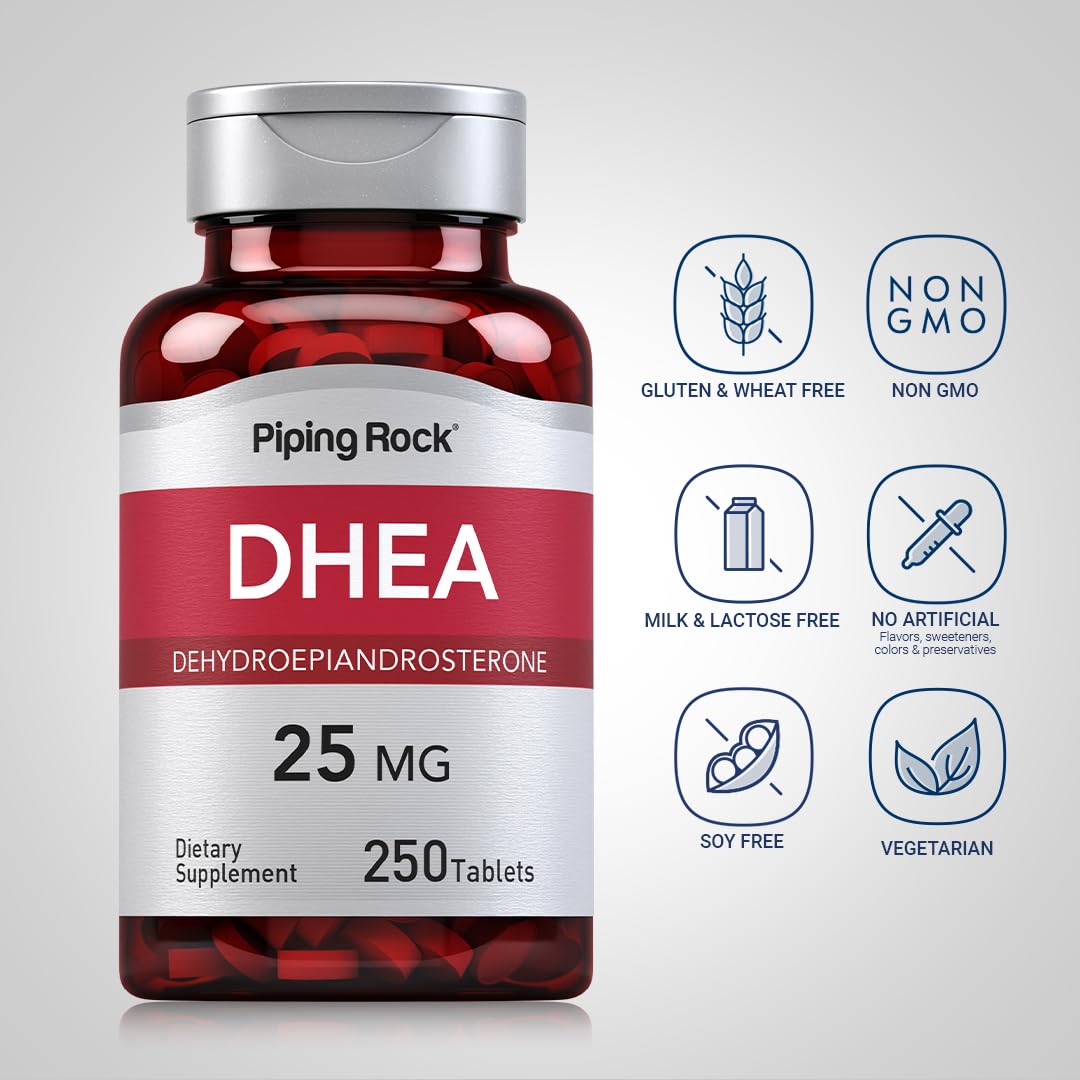 Piping Rock DHEA 25mg Tablets - 250 Count - image 3