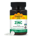 Country Life Chelated Zinc 50 mg Immune Support - 100 Tablets