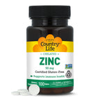 Country Life Chelated Zinc 50 mg Immune Support - 100 Tablets