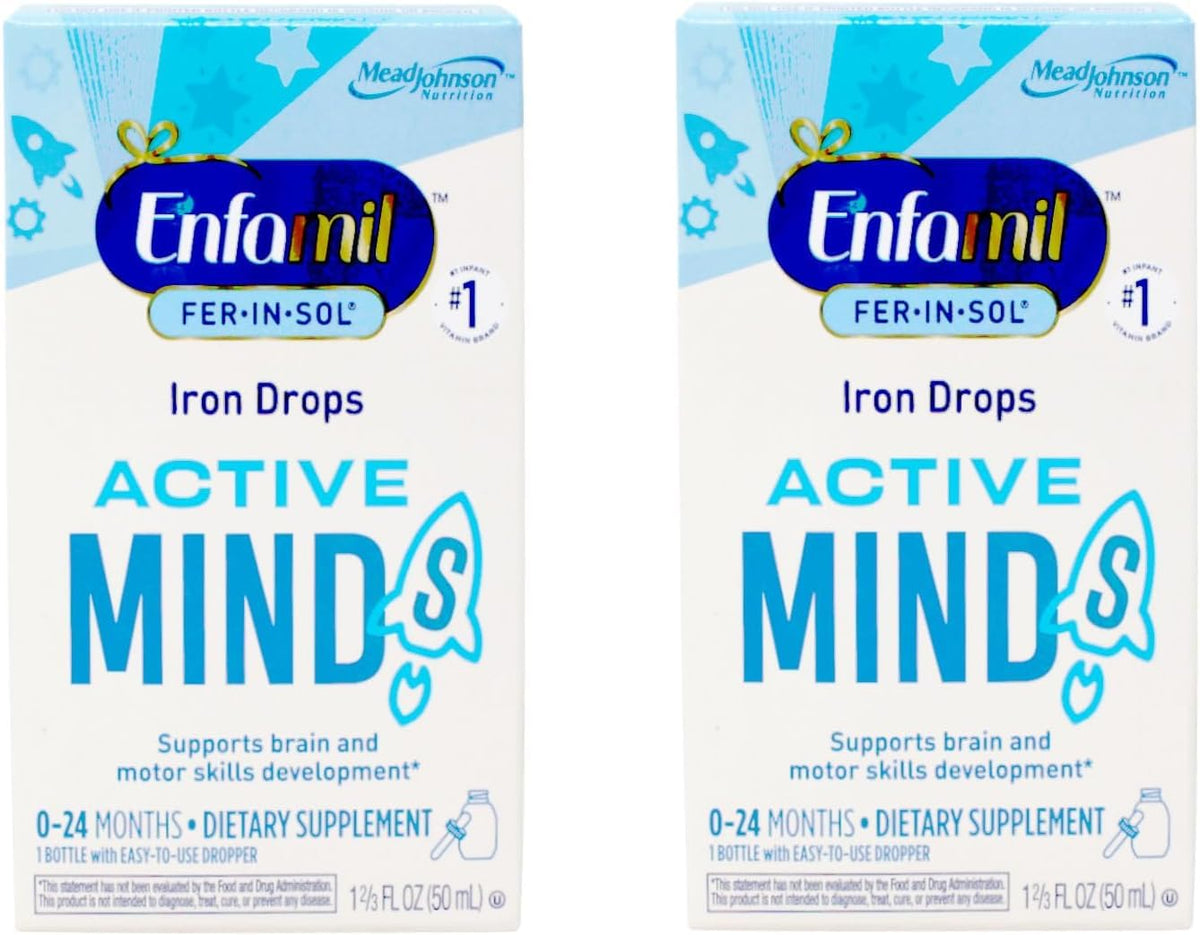 Enfamil Fer-in-Sol Iron Supplement Drops for Infants - 2 x 50 mL