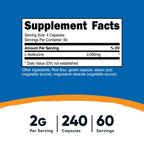 Nutricost L-Isoleucine 2000mg Per Serving, 240 Capsules (60 Servings)