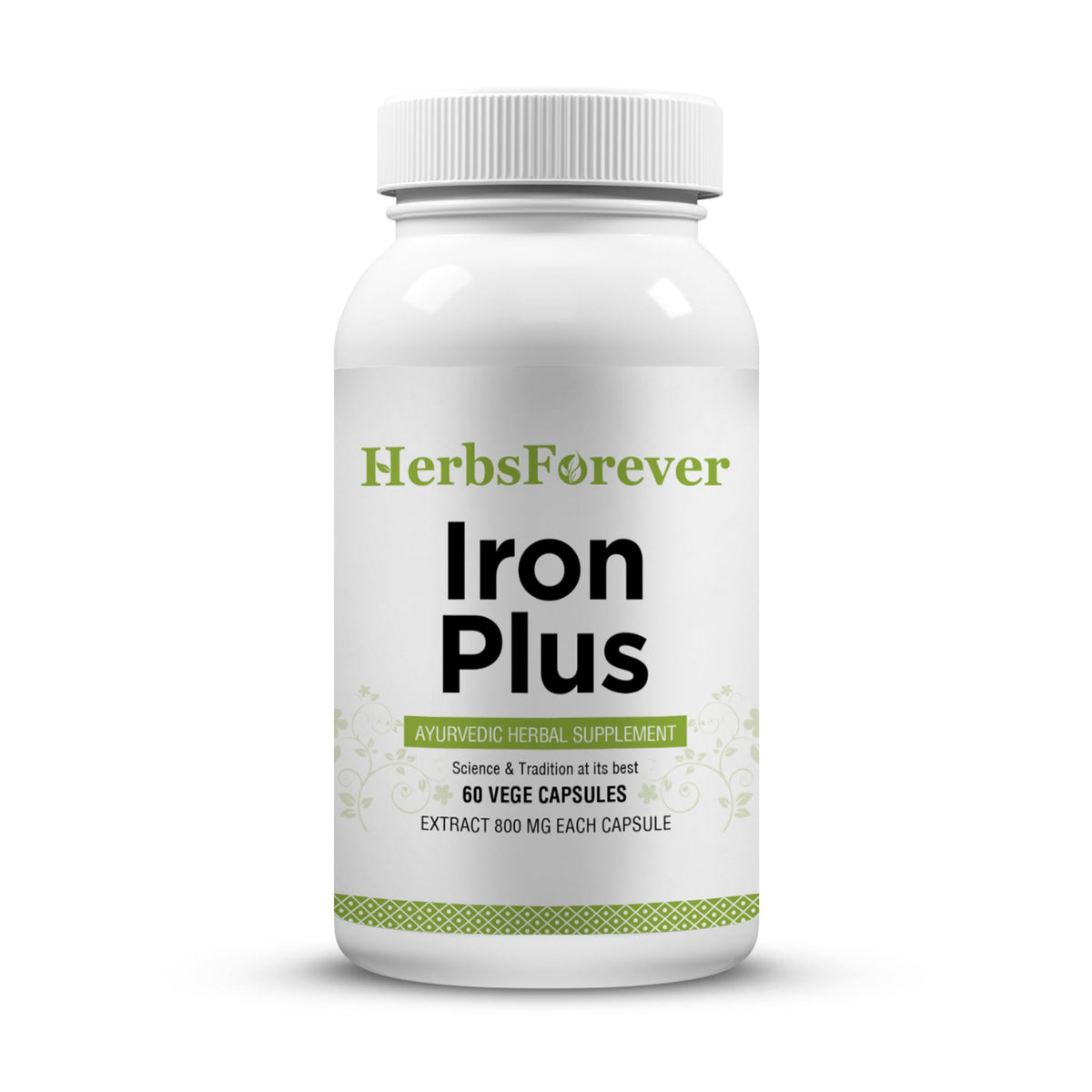 Herbsforever Iron Plus Capsules Supplement - 60 Capsules