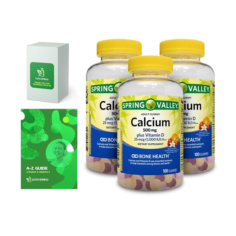LightSpring Calcium Plus Vitamin D3 Gummies - 100 Count
