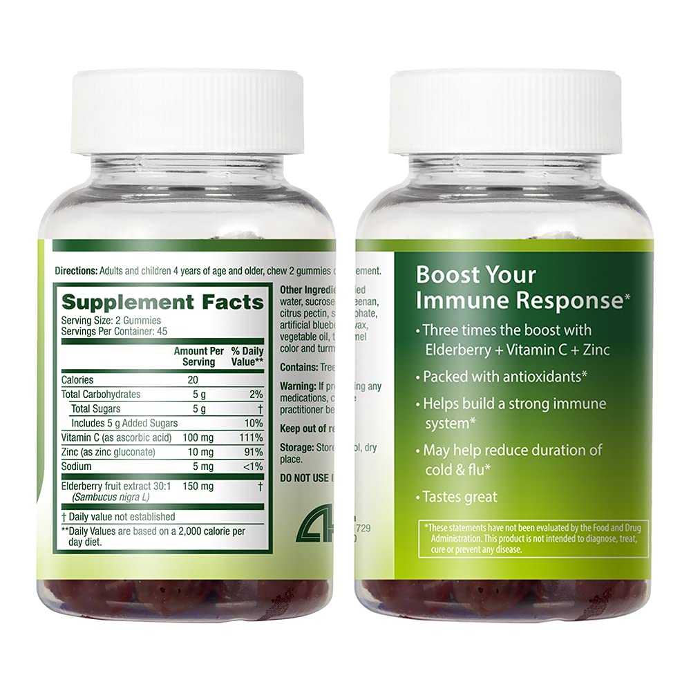 NutraA2Z Elderberry Gummy Immune Support - 90 Gummies - image 4