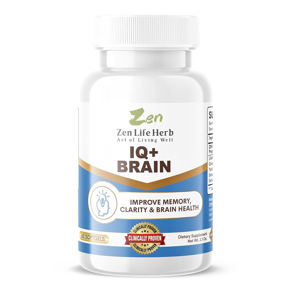 ZEN LIFE HERB IQ+ Brain Herbal Supplement - 60 Softgels