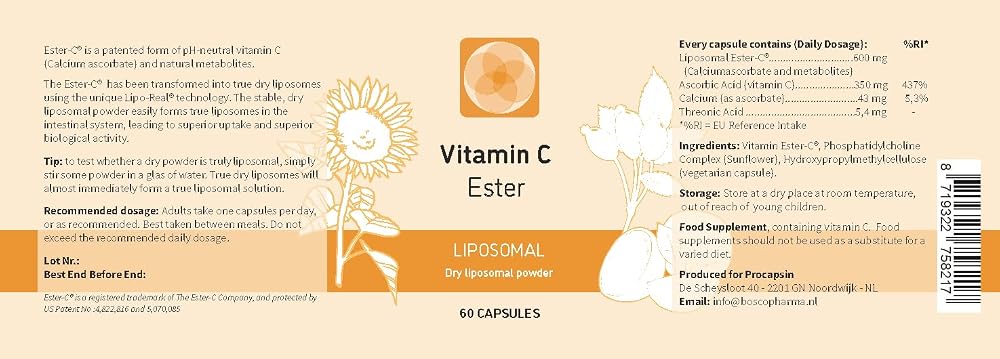 Procapsin Liposomal Ester C - The Only Ester C Vitamin C in Liposomal