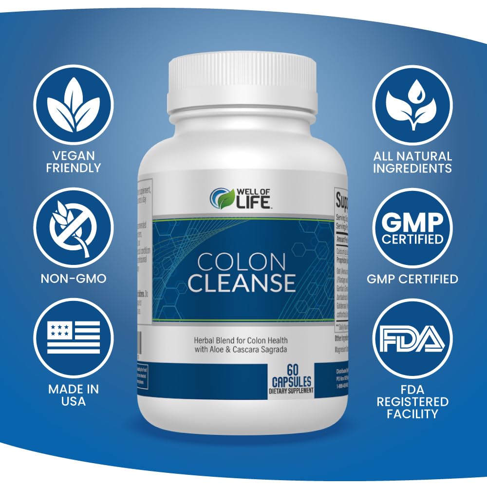 Well of Life Super Colon Cleanse Pills Digestive Support - 60 Capsules - image 3