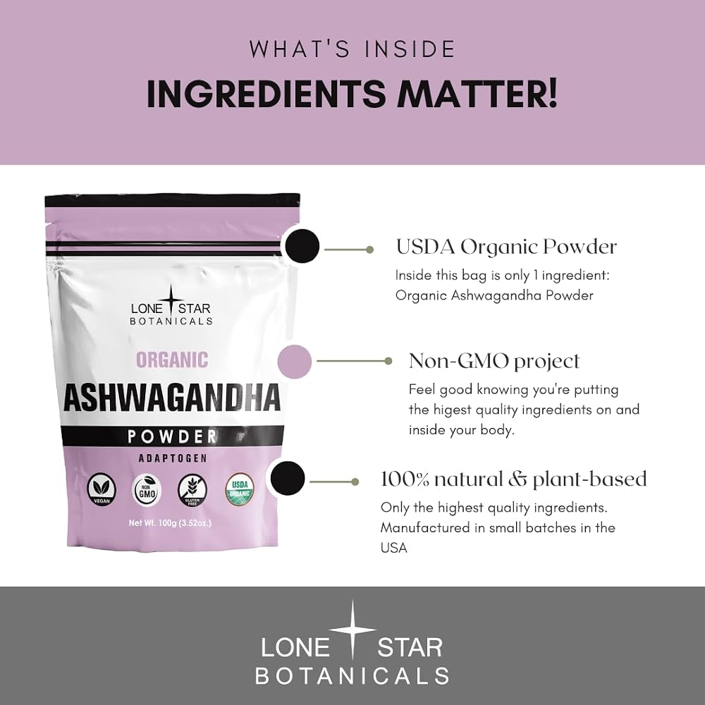 Lone Star Botanicals Pure Ashwagandha Extract Powder - 100g - image 3
