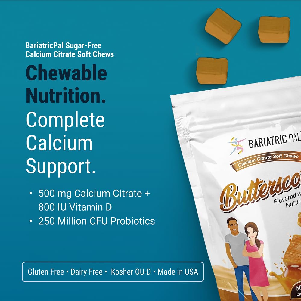 BariatricPal Sugar-Free Calcium Citrate Soft Chews 500mg