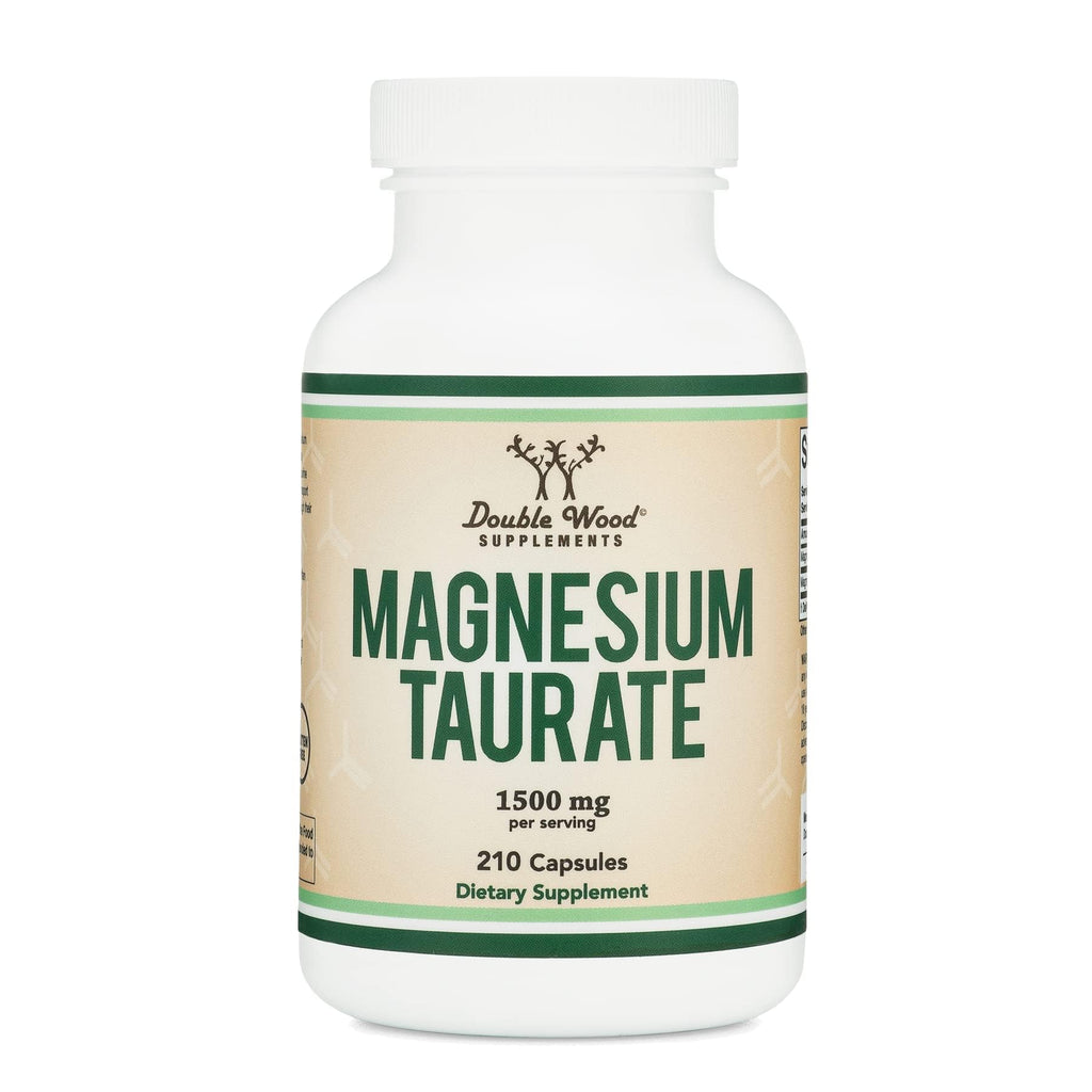 Double Wood Supplements Magnesium Taurate Supplement for Cardiovascular Health