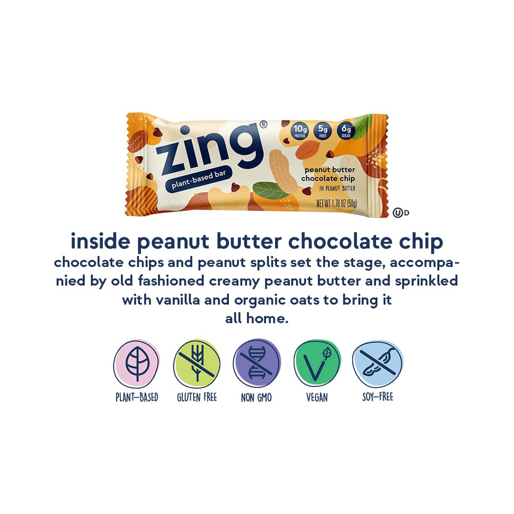 Zing Bars Plant Based Protein Bar