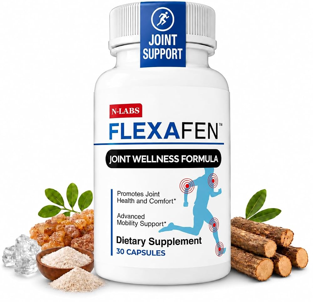N-Labs Flexafen Joint Supplement with MSM and Boswellia - 30 Capsules