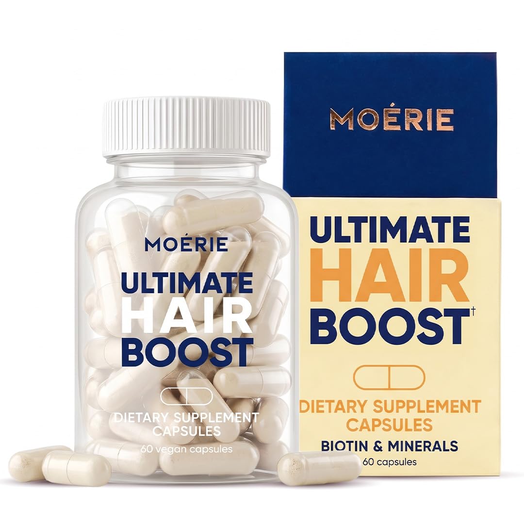 Moerie Ultimate Hair Boost Supplements for Hair, Skin, Nails - 60 Capsules