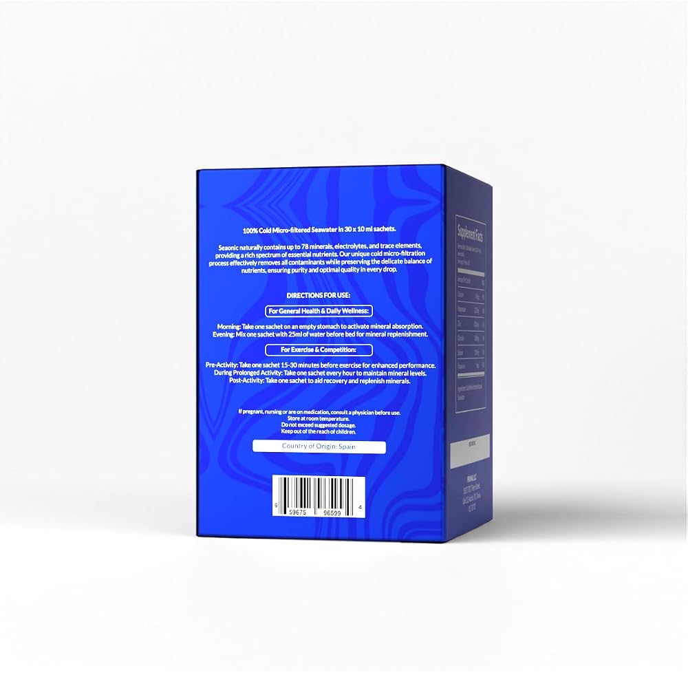 Seaonic Hypertonic Liquid Electrolyte & Trace Mineral Sachets - 30 x 10ml - image 4