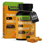 Bools Turmeric Curcumin with BioPerine & Ginger Joint Support - 240 Capsules
