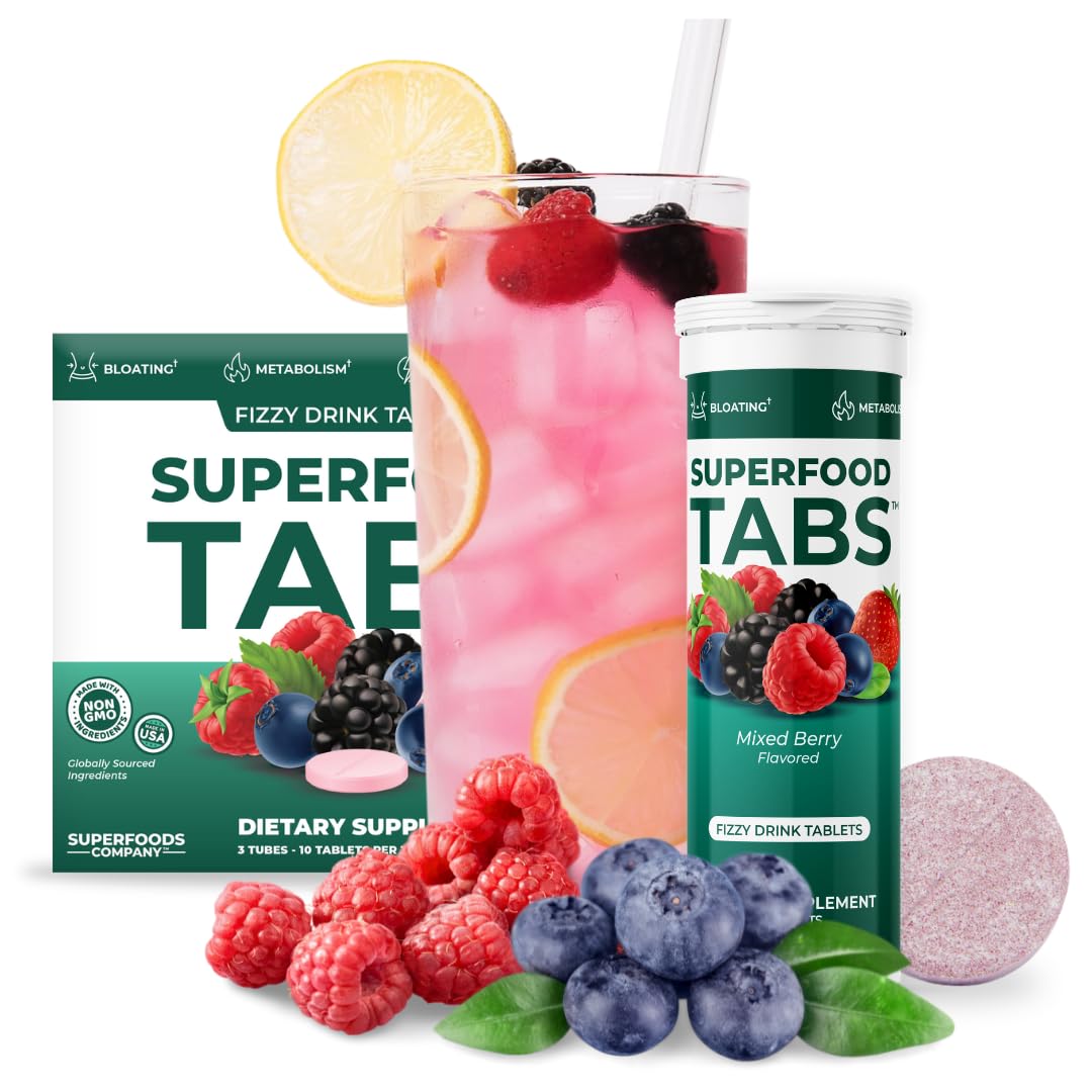 Superfood Tabs Effervescent Drink Tablets Mixed Berry - 30 Count - image 7