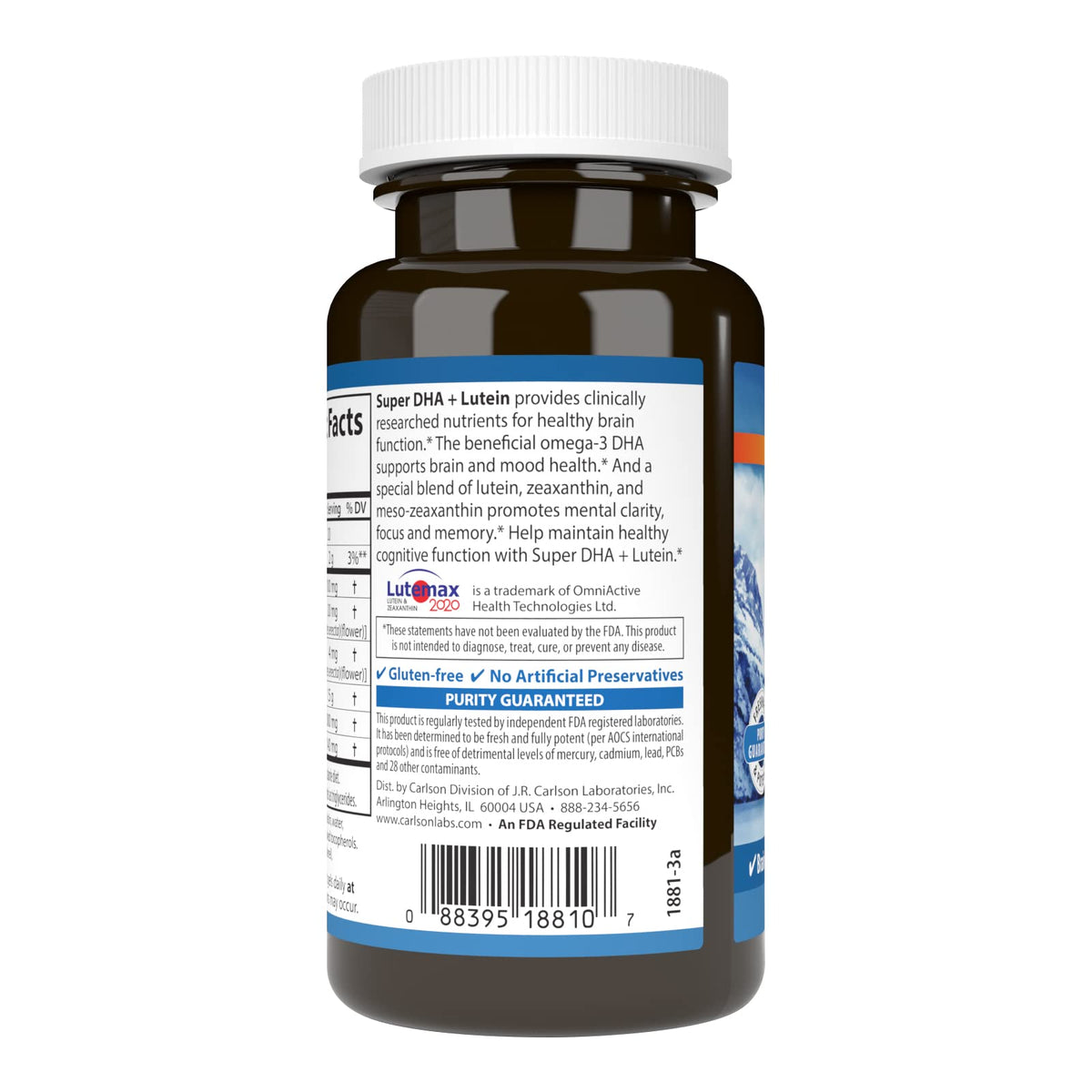 Carlson Super DHA Plus Lutein 1000 mg - 60 Softgels - image 3