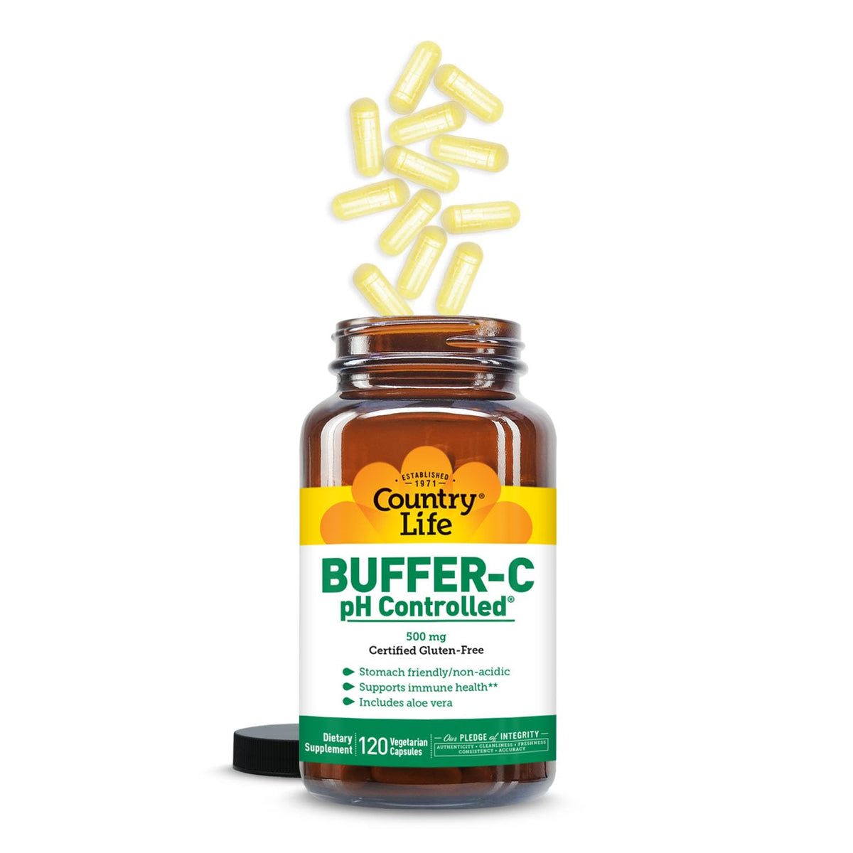 Country Life Buffer-C Vitamin C 500 mg - 120 Vegetarian Capsules - image 5
