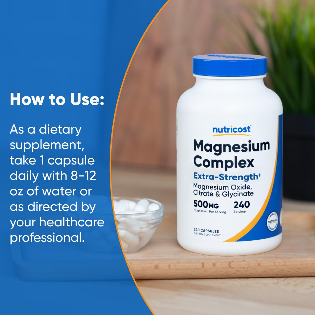 Nutricost Magnesium Complex Extra Strength 500mg - 240 Capsules - image 7