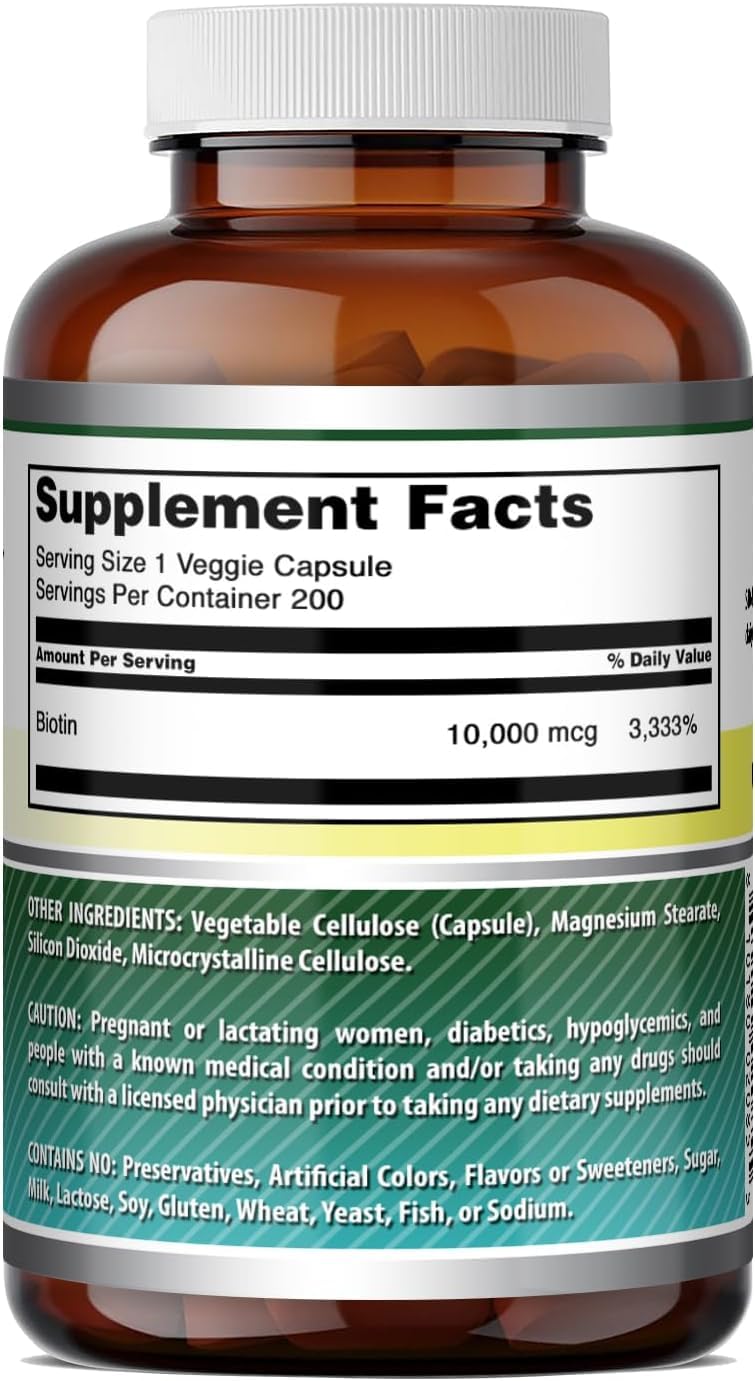 Amazing Formulas Biotin 10000 mcg Veggie Capsules