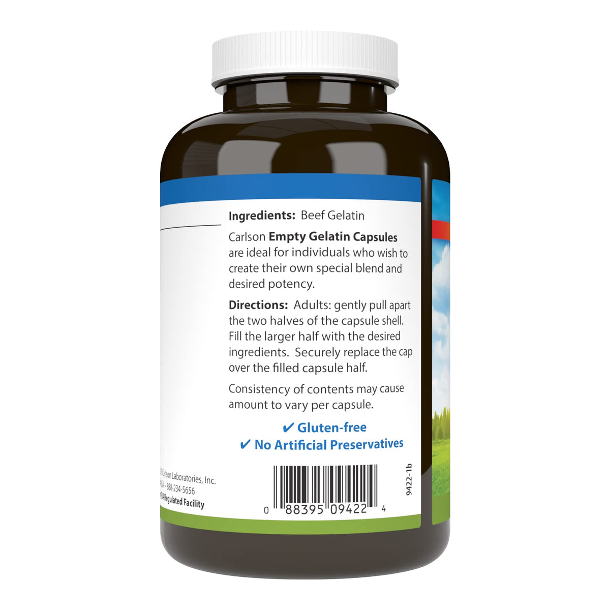 Carlson Empty Gelatin #00 Capsules - 150 Count - image 3
