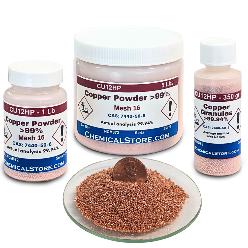 CHEMICALSTORE.COM Copper Granules 10-16 Mesh - 1 Lb - image 3