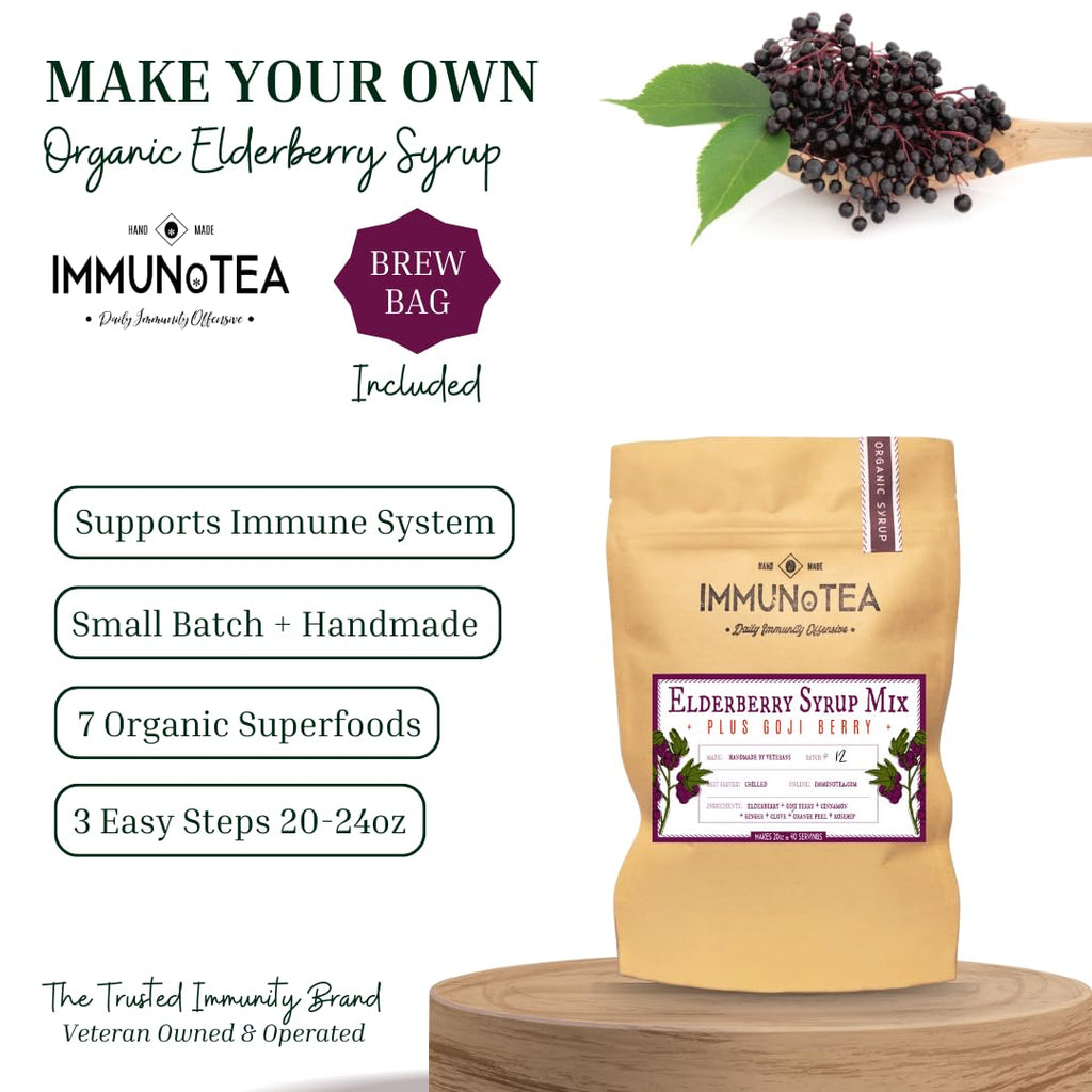 Immunotea Organic Elderberry Syrup DIY Kit - 24oz - image 3