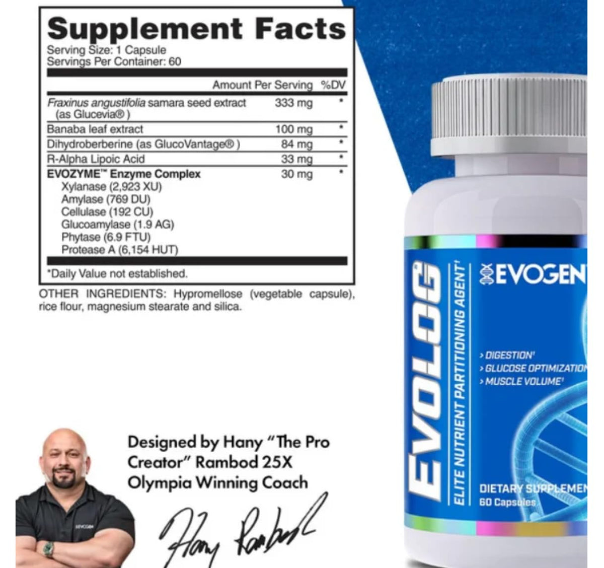 Evogen Evolog Glucose Disposal Agent - 60 Capsules - image 2