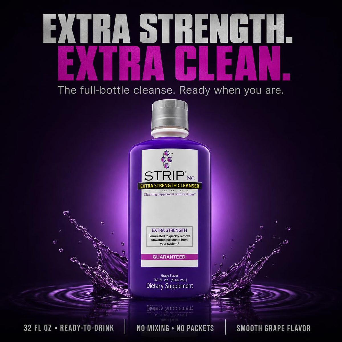 Wellgenix Strip NC Natural Cleanser Extra Strength Grape - 32 Fl Oz - image 2