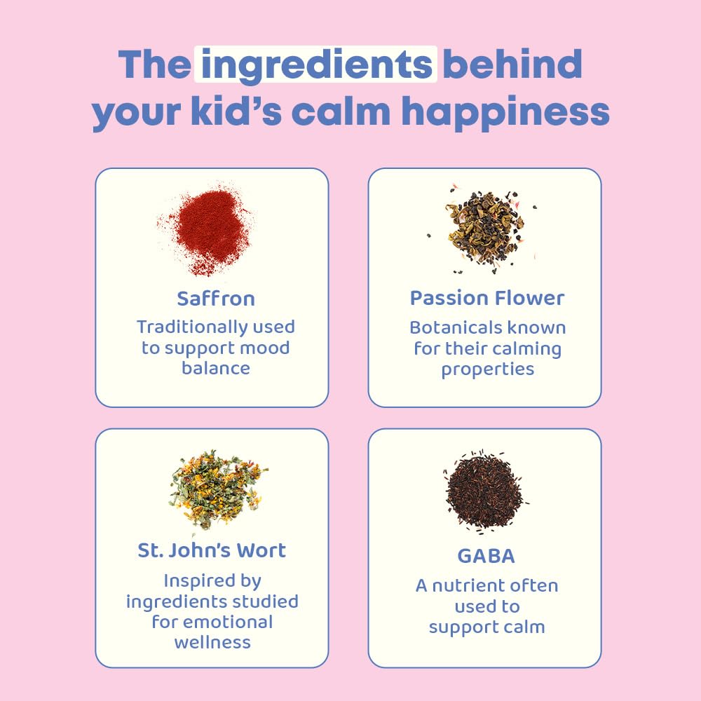 JoySpring Mood Munchies Kids Saffron Gummies - 60 Count - image 4