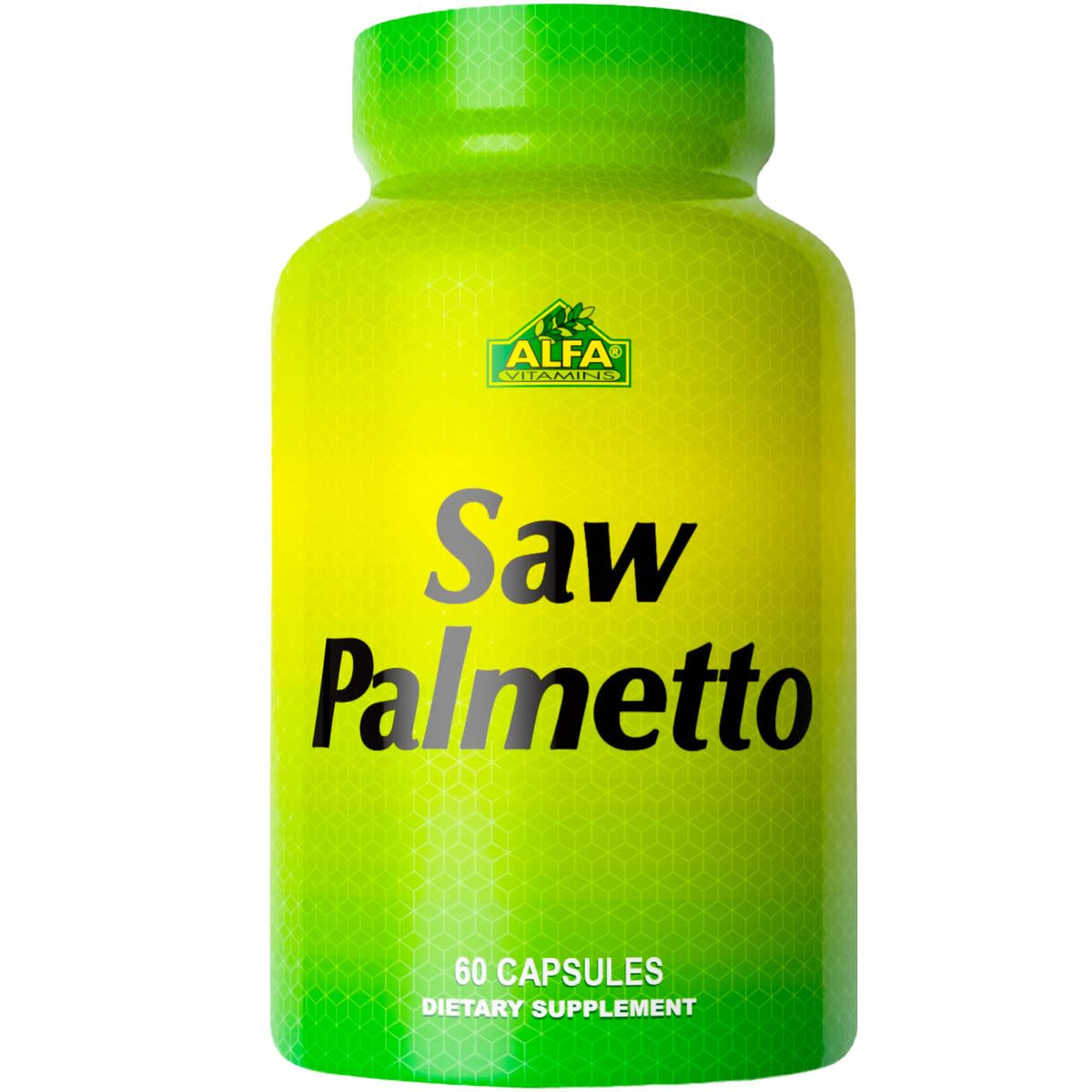 ALFA VITAMINS Saw Palmetto Natural Supplement - 60 Capsules