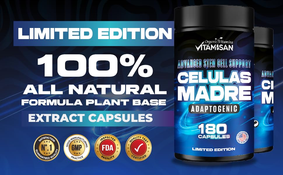 VITAMISAN Stem Cell Support with Lion's Mane - 180 Capsules - image 4