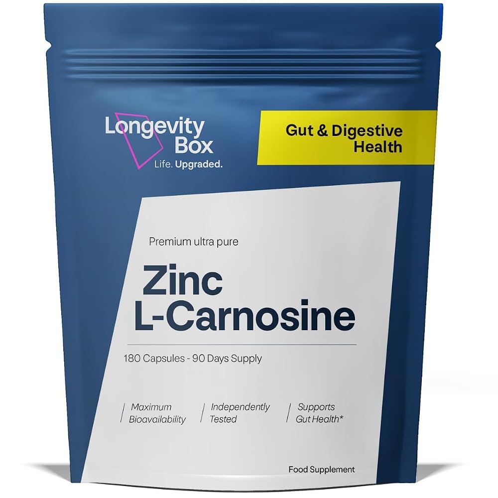 Longevity Box Zinc L-Carnosine 75mg - 180 Capsules