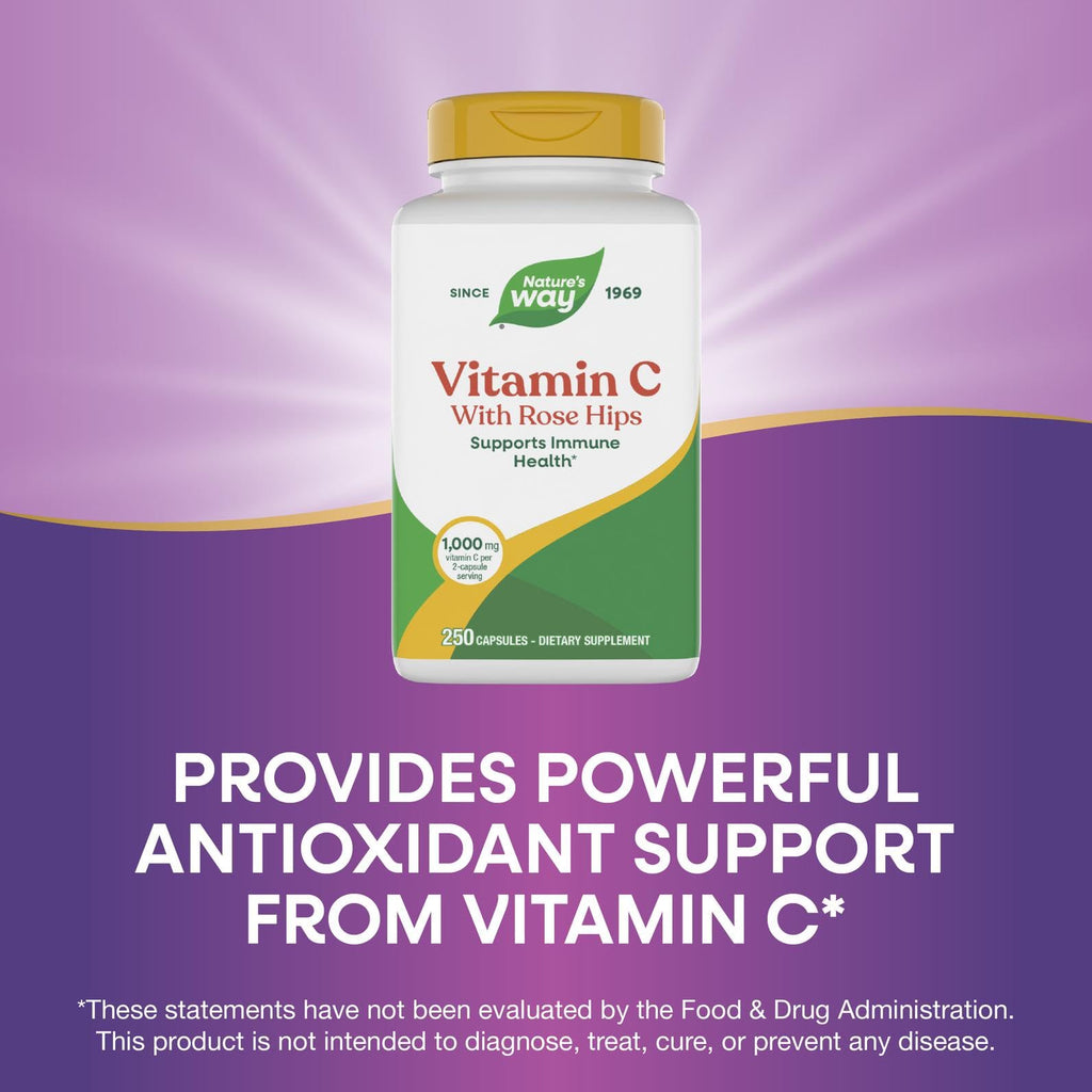 Nature's Way Vitamin C with Rose Hips 1,000 mg - 250 Capsules - image 4