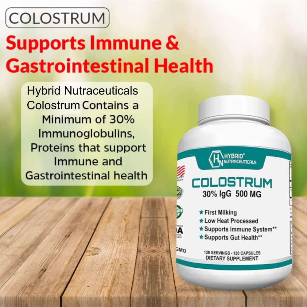 Hybrid Nutraceuticals Bovine Colostrum Supplement Immune Support - 240 Capsules - image 3