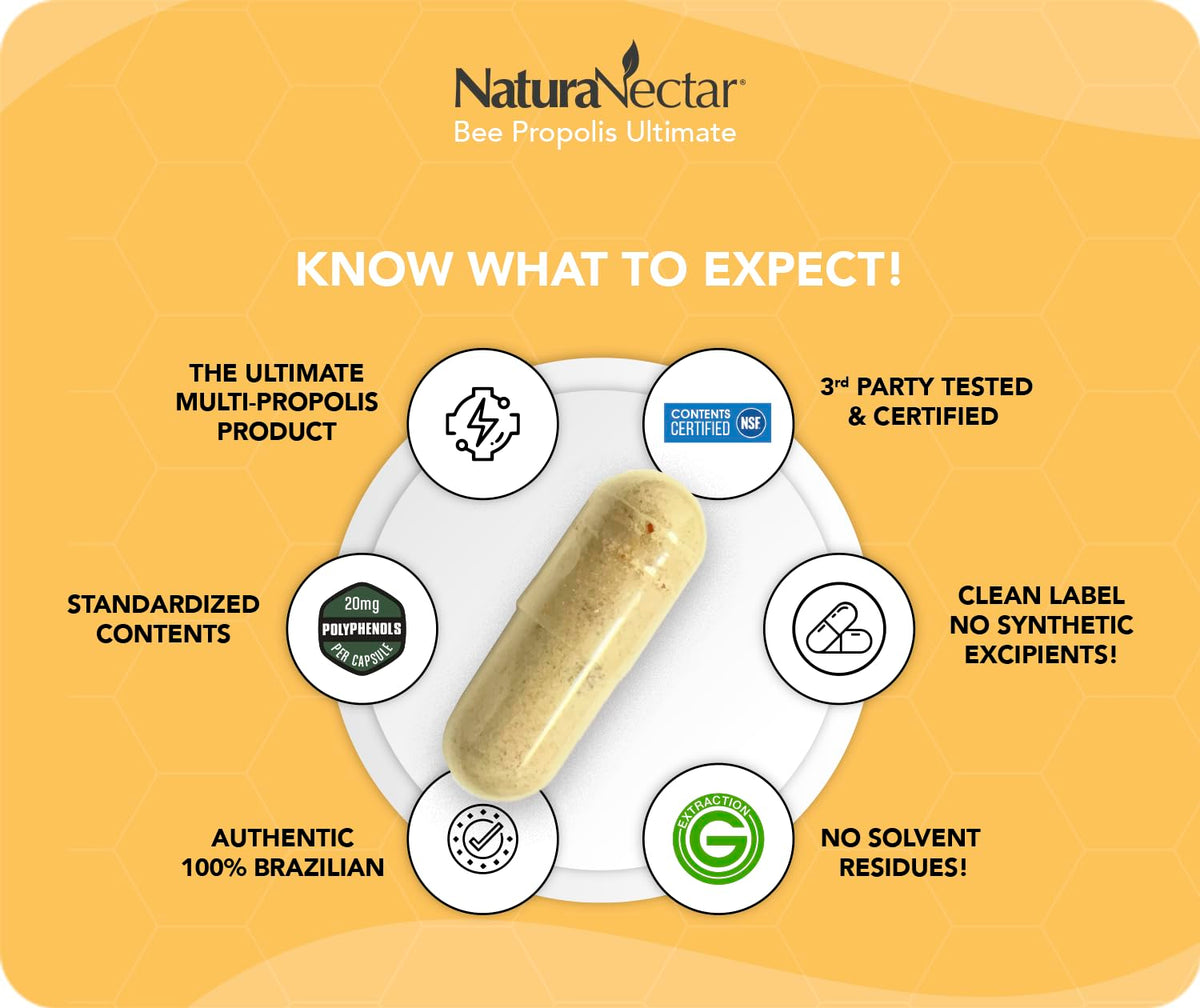NaturaNectar Bee Propolis Ultimate Capsules - 60 Capsules - image 7