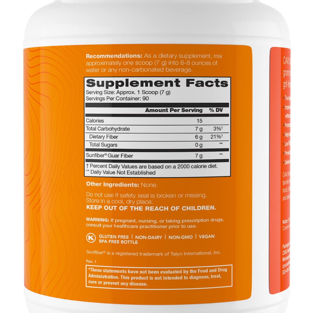 CAVU Sunfiber Soluble Prebiotic Fiber, Tasteless, Low-FODMAP