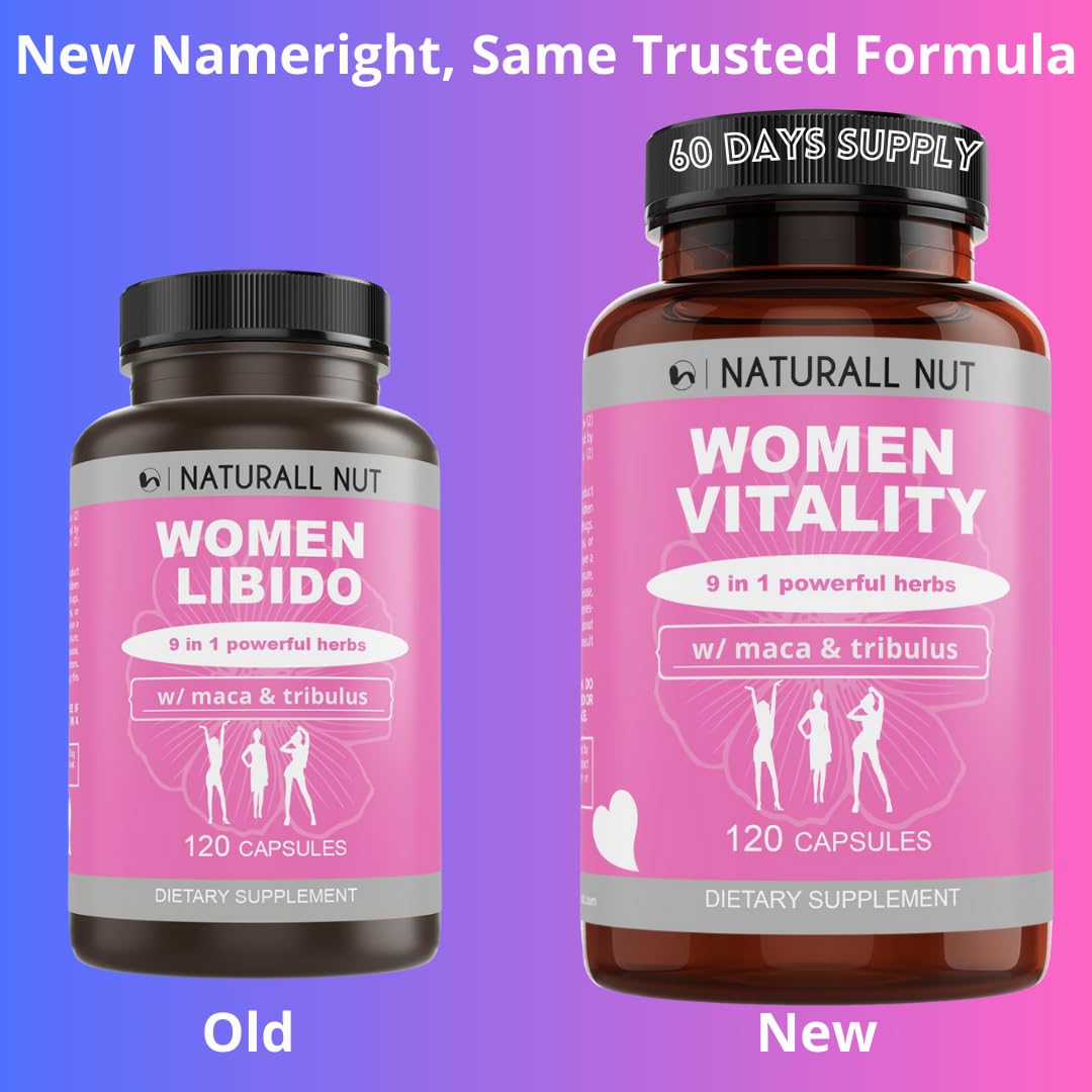 Naturall Nut Women Vitality Female Libido Booster - 120 Capsules - image 2