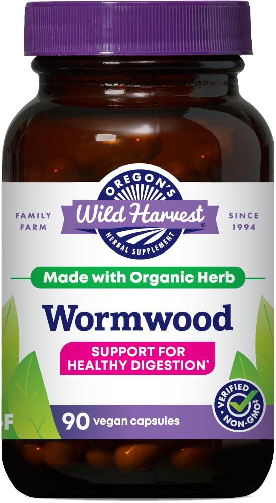 Oregon's Wild Harvest Wormwood Organic Herbal Supplement - 90 Capsules