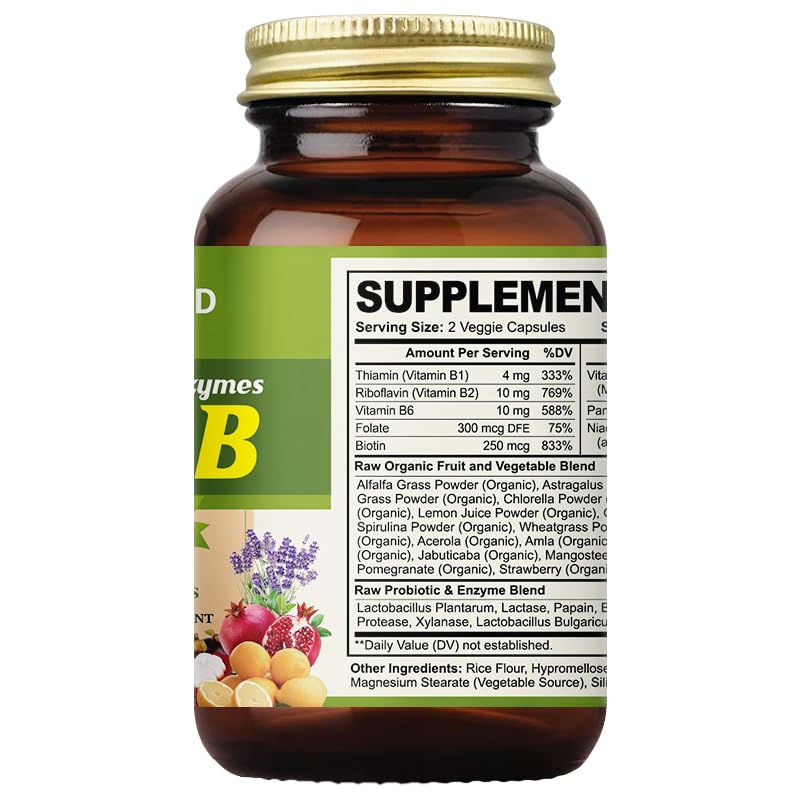 oppuland Vitamin B Complex Supplement - 60 Vegetarian Capsules - image 5