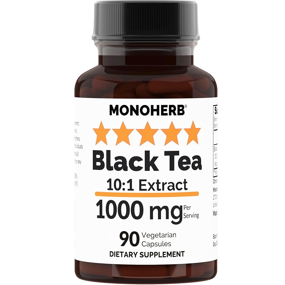 MONOHERB Black Tea 10:1 Extract 1000 mg - 90 Vegetarian Capsules