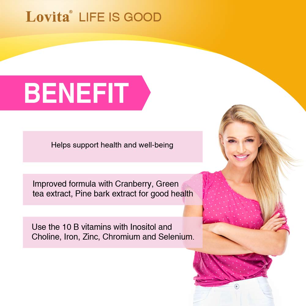 LOVITA B Complex Supplement for Women with Iron - 30 Tablets - image 2